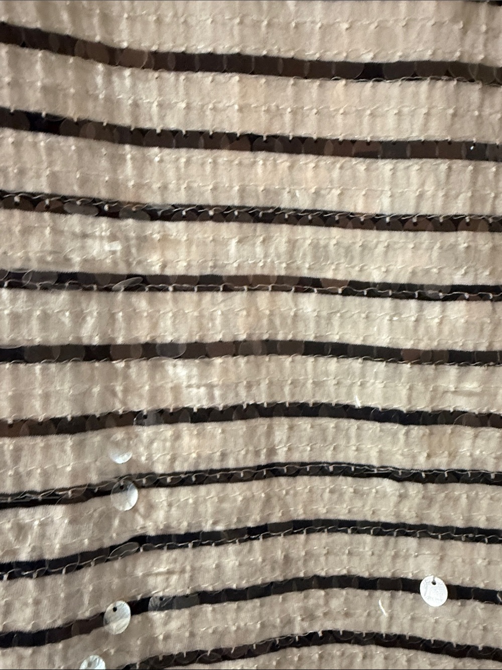 J. Crew White & Navy  Striped Sequin Tee - Picture 2 of 4